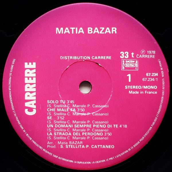 Matia Bazar -Solo Tu