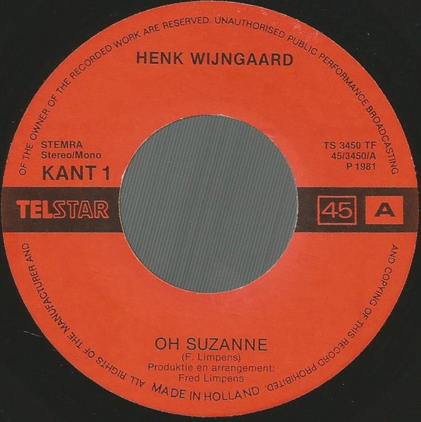 Henk Wijngaard -Oh Suzanne