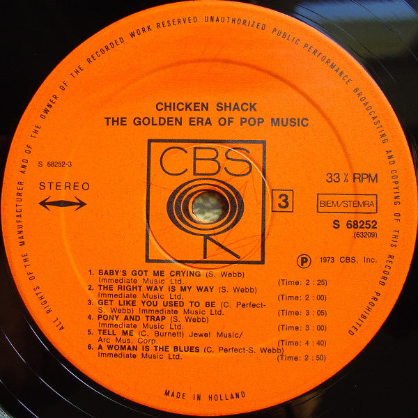 Chicken Shack -The Golden Era Of Pop Music