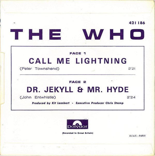 The Who -Call Me Lightning / Dr. Jekyll & Mr. Hyde