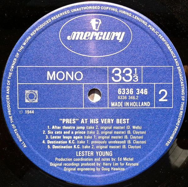 Lester Young -"Pres" At His Very Best