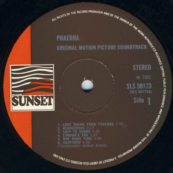 Mikis Theodorakis -Original Motion Picture Soundtrack - Phaedra