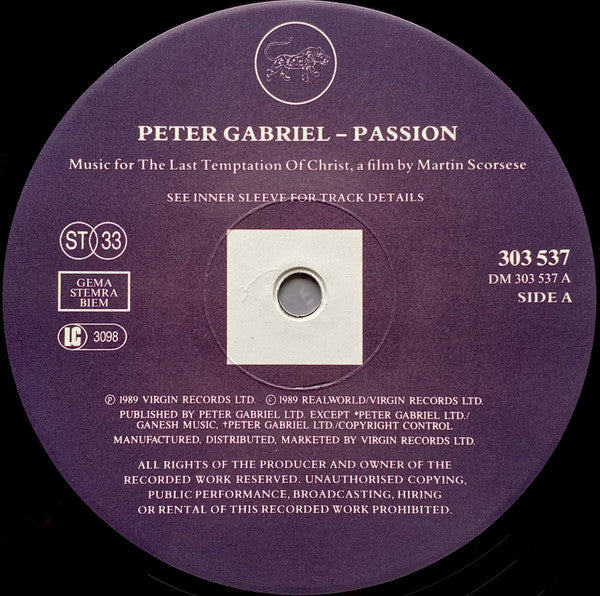 Peter Gabriel -Passion