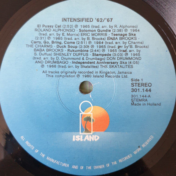 Various -Intensified! Original Ska 1962-1967 Vol. 1 & 2