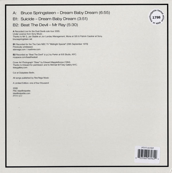Bruce Springsteen / Suicide / Beat The Devil - Dream Baby Dream / Mr Ray