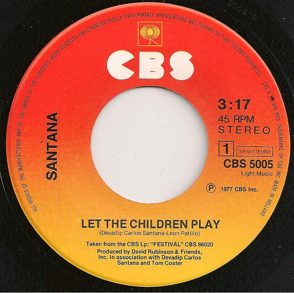 Santana - Let The Children Play / Carnaval