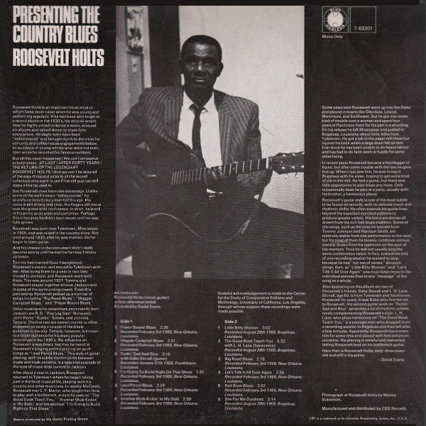 Roosevelt Holts -Presenting The Country Blues
