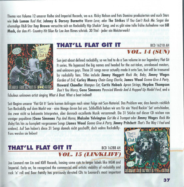 Various - That's What Makes The Jukebox Play (Highlights From Bear Family's Releases: Hillbilly &amp; Rockabilly)