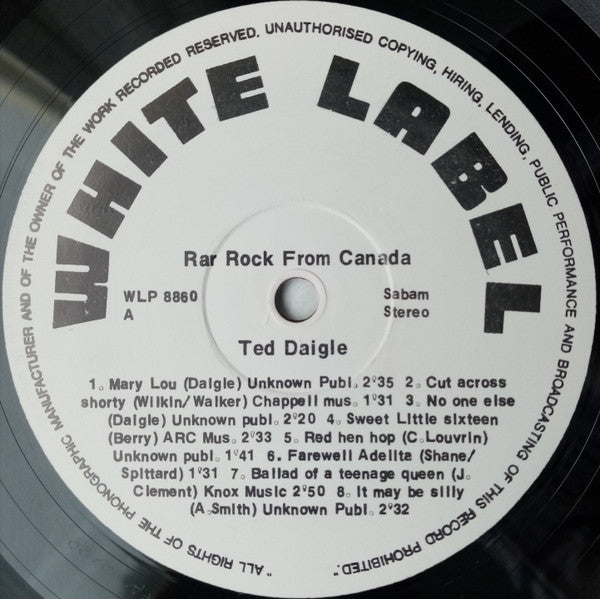 Various - Rare Rock From Canada