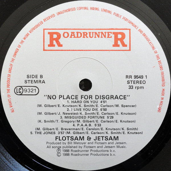 Flotsam And Jetsam -No Place For Disgrace