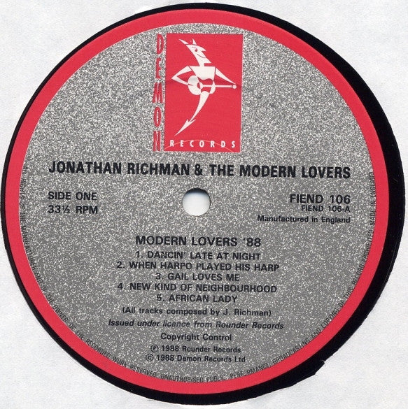 Jonathan Richman & The Modern Lovers -Modern Lovers 88