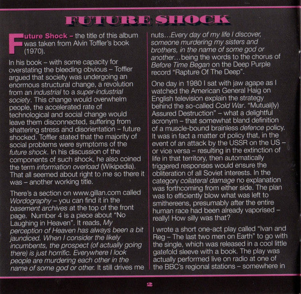 Gillan -Future Shock