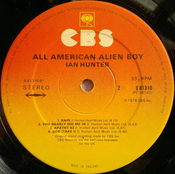 Ian Hunter -All American Alien Boy