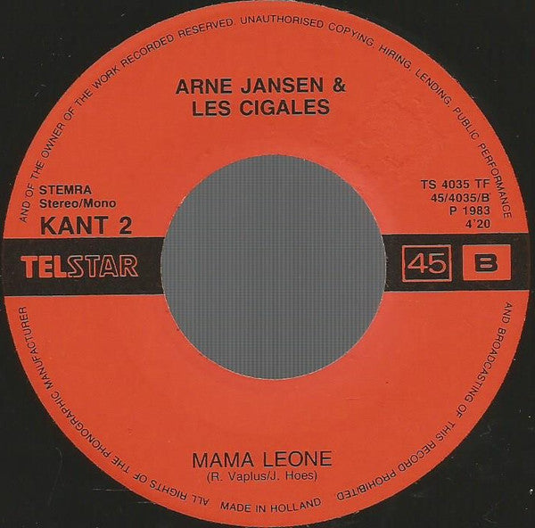 Arne Jansen & Les Cigales -Zonder Jou