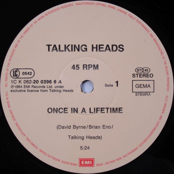 Talking Heads -Once In A Lifetime