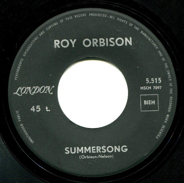 Roy Orbison -Pretty Paper /  Summersong