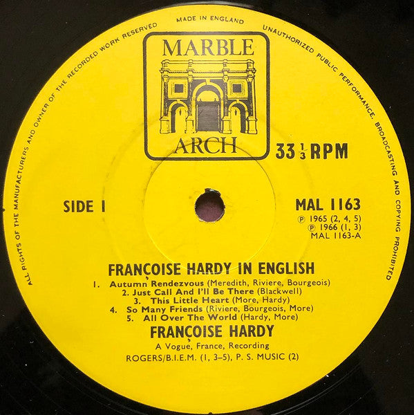 Françoise Hardy -In English