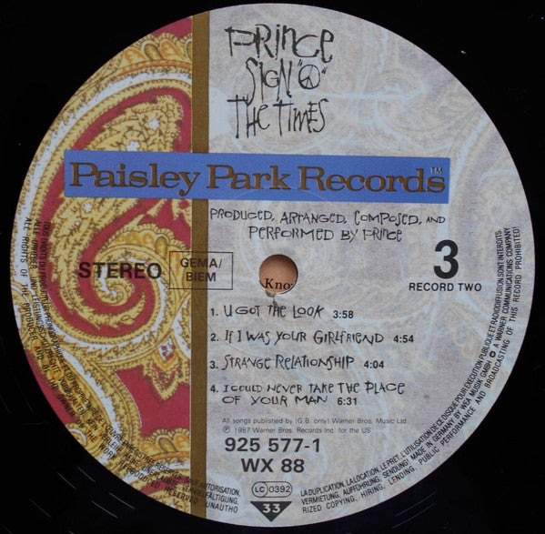 Prince - Sign "O" The Times