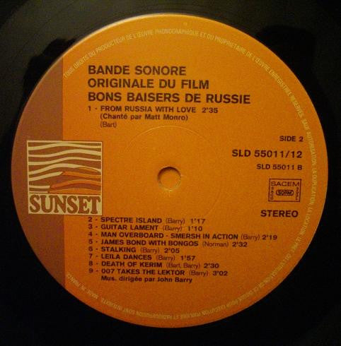 John Barry -James Bond 007 Bons Baisers De Russie, Goldfinger... (Bandes Sonores Originales)