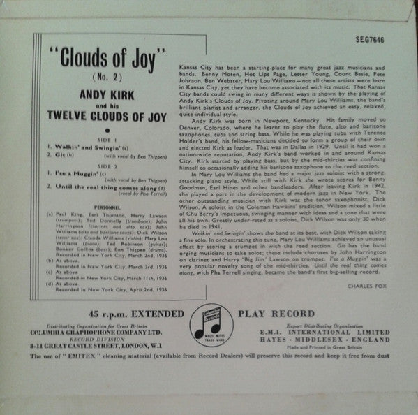 Andy Kirk And His Twelve Clouds Of Joy* -Walkin' And Swingin'