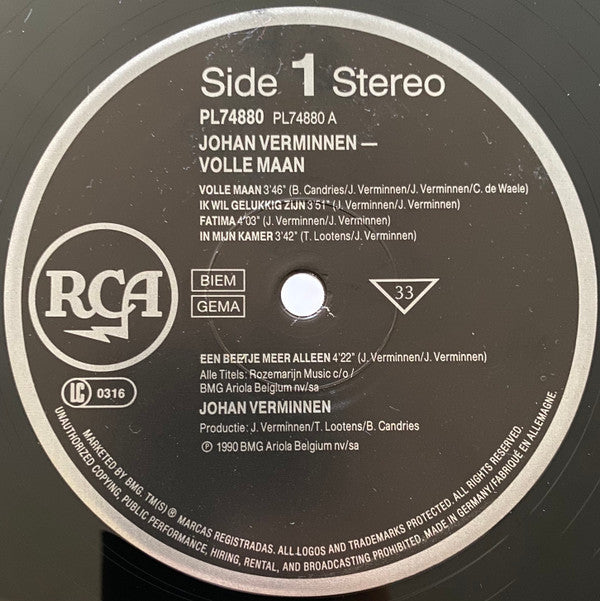 Johan Verminnen - Volle Maan