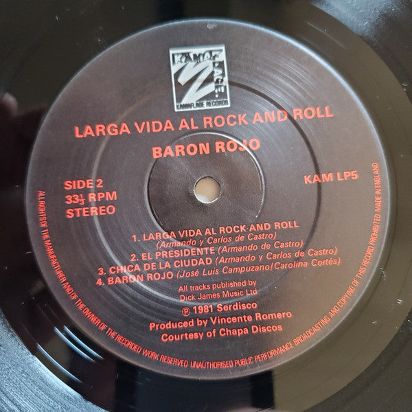 Baron Rojo* -Larga Vida Al Rock And Roll