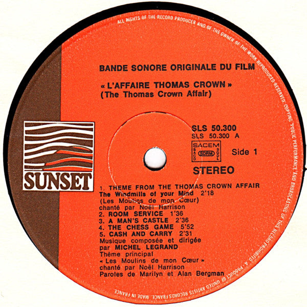 Michel Legrand -L'affaire Thomas Crown (Bande Sonore Originale Du Film)