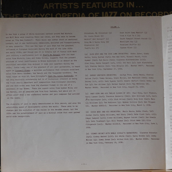 Various - Encyclopedia Of Jazz On Records