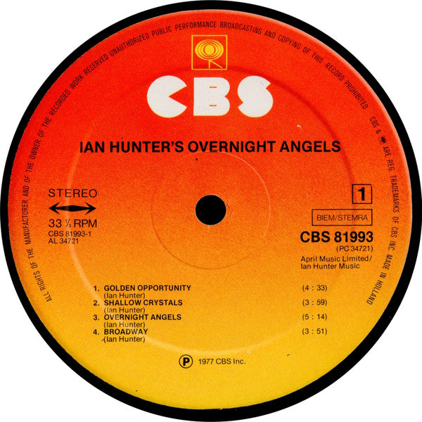 Ian Hunter -Overnight Angels