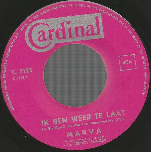 Marva -Browning Joe / Ik Ben Weer Te Laat