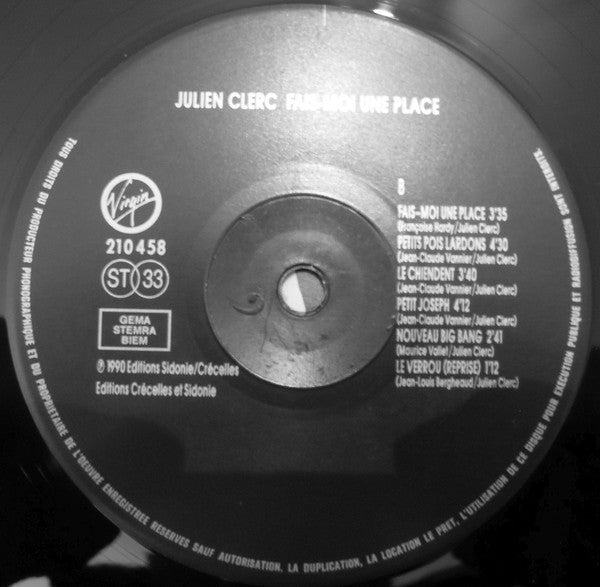 Julien Clerc -Fais-Moi Une Place