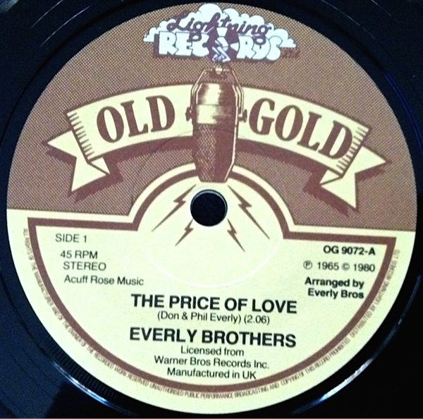 Everly Brothers -The Price Of Love / Crying In The Rain