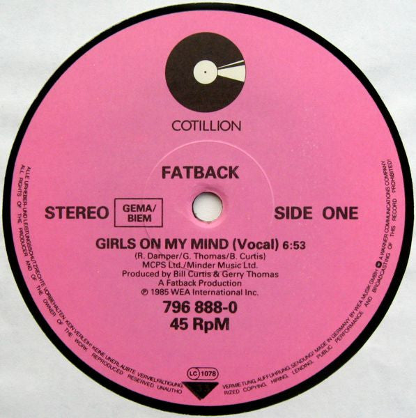 Fatback* -Girls On My Mind