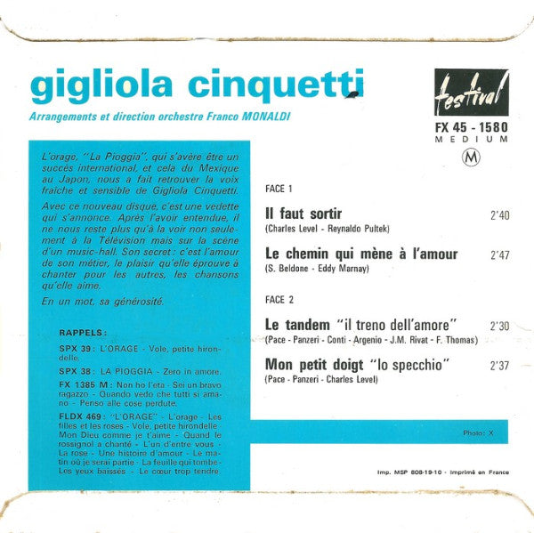 Gigliola Cinquetti -Il Faut Sortir