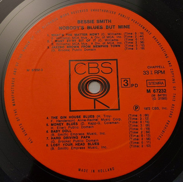 Bessie Smith -Nobody's Blues But Mine