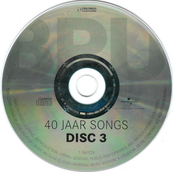 Kris De Bruyne -40 Jaar Songs