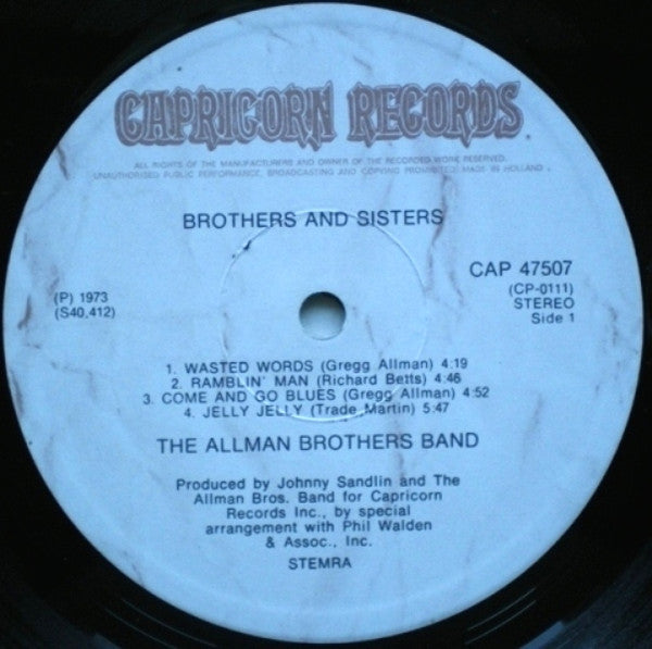 The Allman Brothers Band -Brothers And Sisters