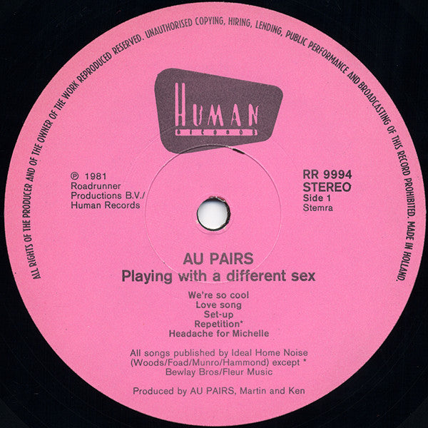 Au Pairs -Playing With A Different Sex