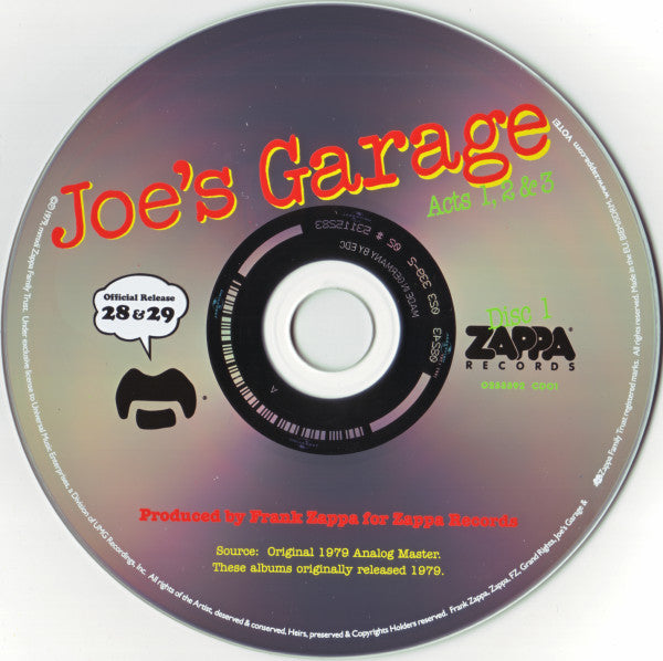 Zappa* -Joe's Garage Acts 1, 2 & 3