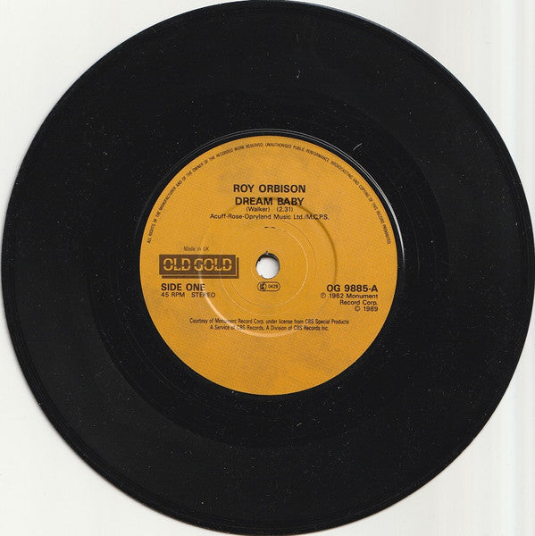 Roy Orbison -Dream Baby / Pretty Paper