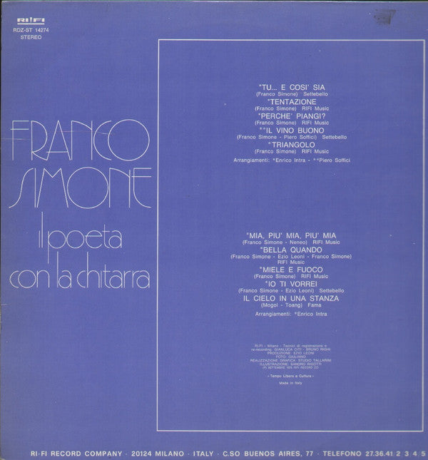 Franco Simone -Il Poeta Con La Chitarra