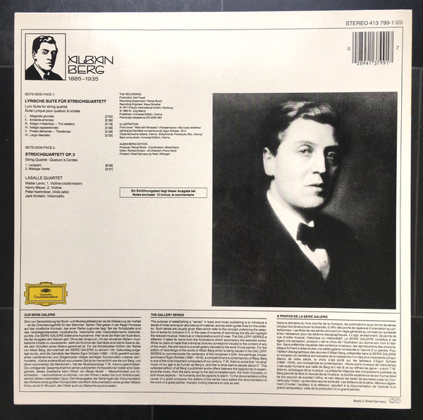 Alban Berg -Die Verlegten Werke - Published Works - Œevres Publiees
