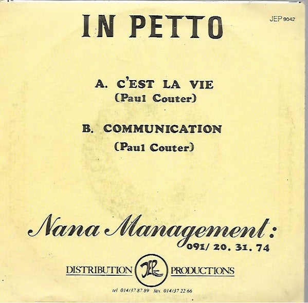 In Petto -C'est La Vie / Communication