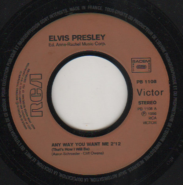 Elvis Presley -Any Way You Want Me (That's How I Will Be) / Love Me Tender