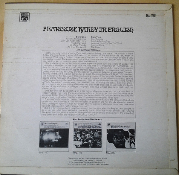 Françoise Hardy -In English