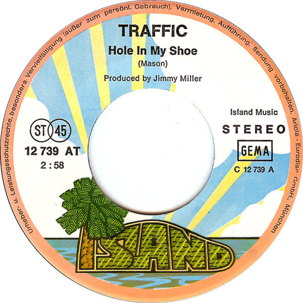 Traffic -Hole In My Shoe / Paper Sun