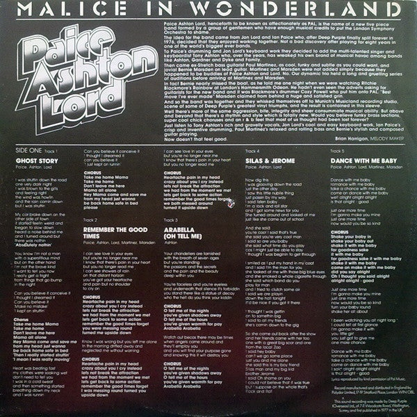 Paice Ashton Lord* -Malice In Wonderland