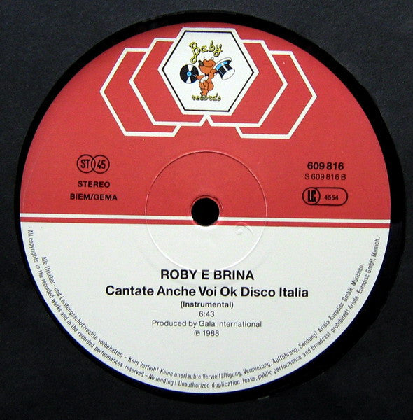 Roby & Brina* -Ok Disco Italia