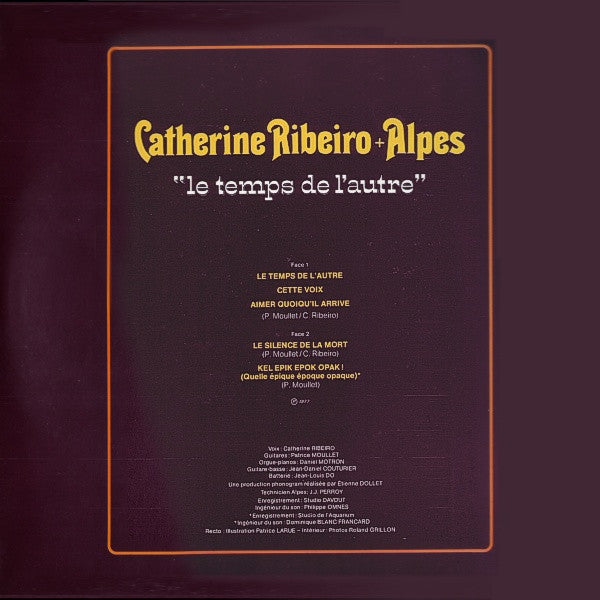 Catherine Ribeiro + Alpes -Le Temps De L'autre