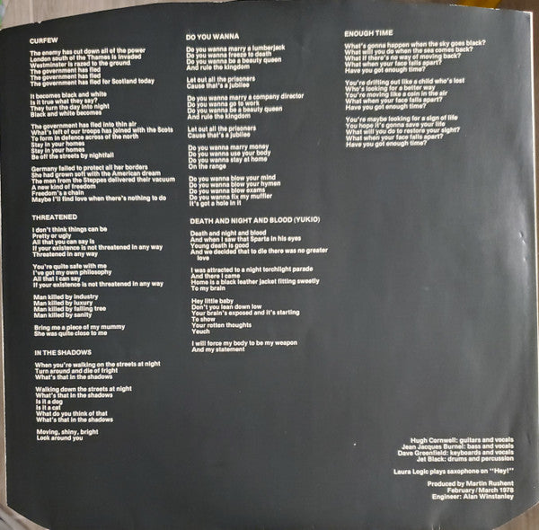 The Stranglers -Black And White